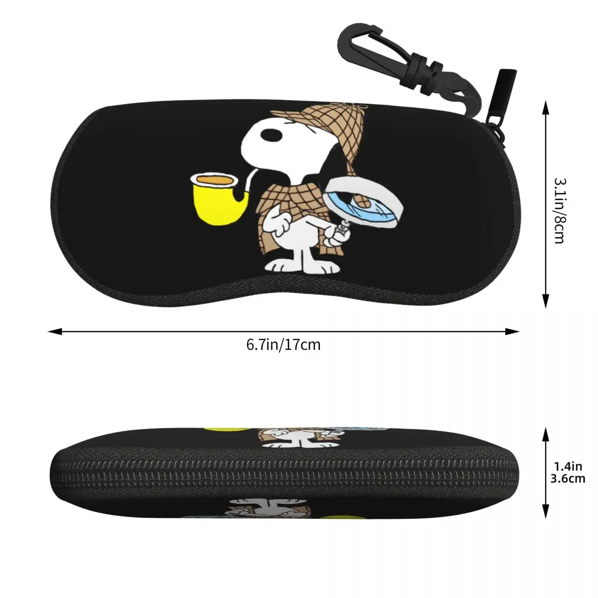 Custom Snoopys Smoking Shell Eyeglasses Protector Cases Cool Sunglass Case Glasses Bag