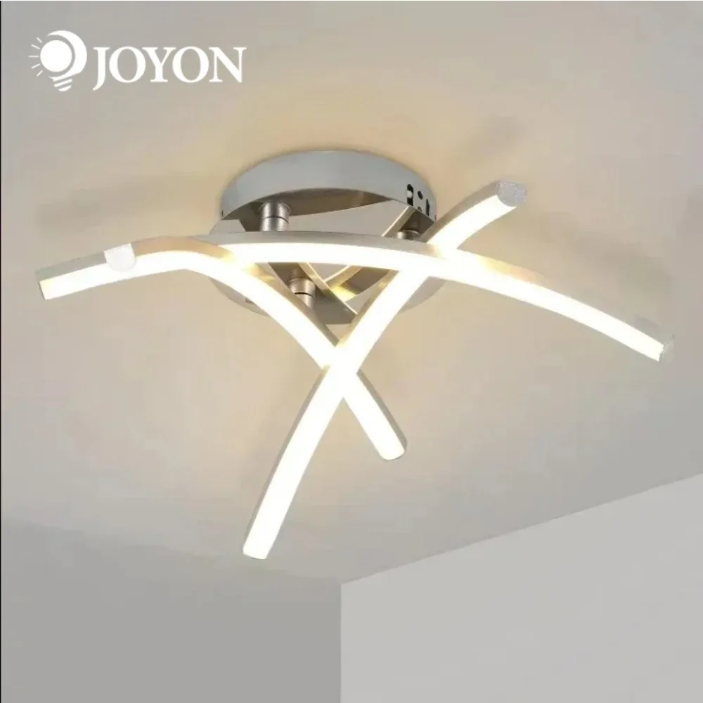 

JOYON современные светодиодные светильники, трехстречевые потолочные светильники с перекрестной волной, гостиная, спальня, столовая, коридор, потолочные светильники