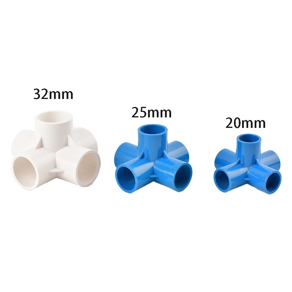 20/25/32mm Blue White PVC Pipe Fittings Straight Elbow Tee Cross Connector 1/2 3/4 1inch Water Pipe Adapter 3 4 5 6Ways Joints