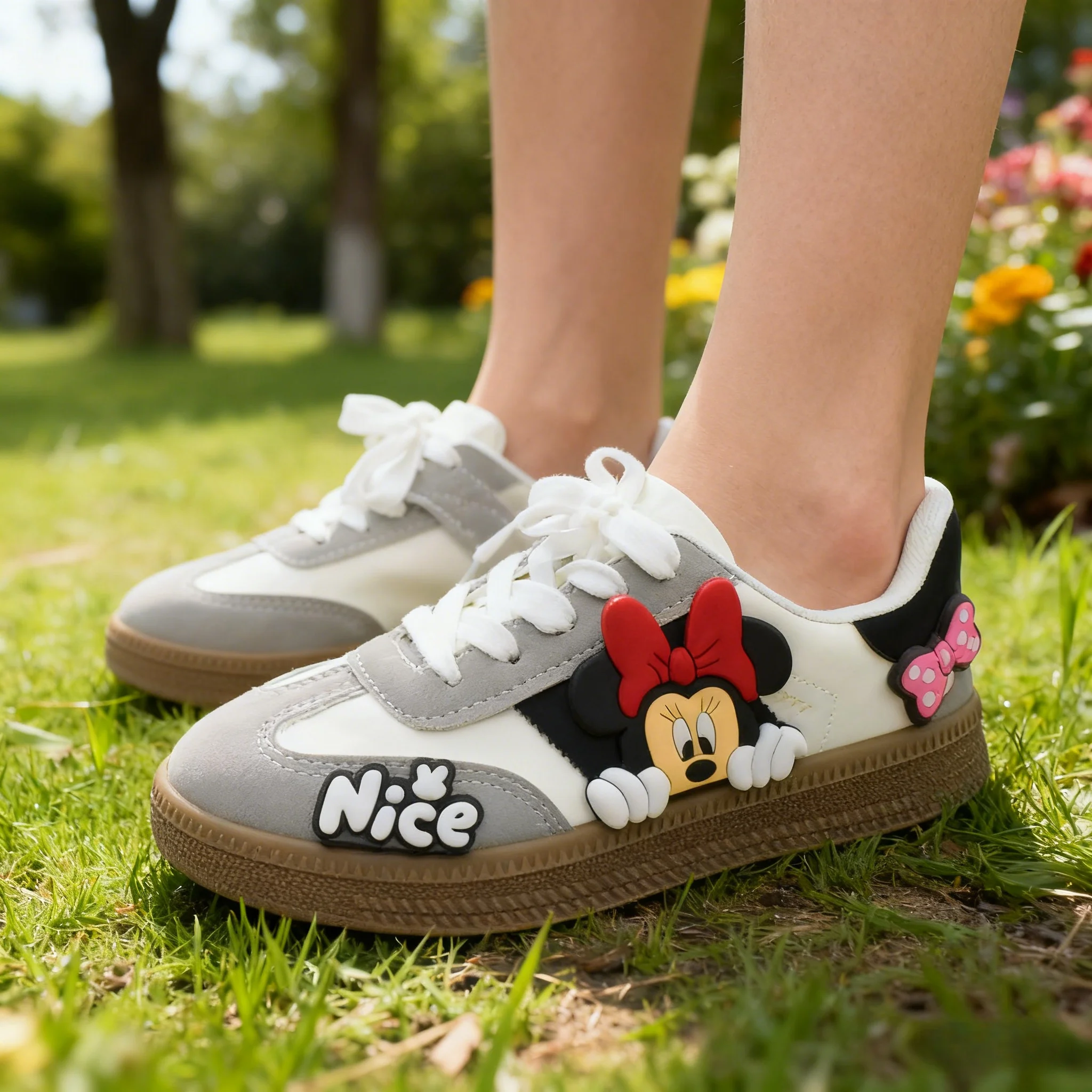 

Kids' Casual Shoes Girls Cartoon Mickey Mouse PU Leather Outdoor For Anti-slip Comfortable Sneakers PU Leather Pink Size 26-37
