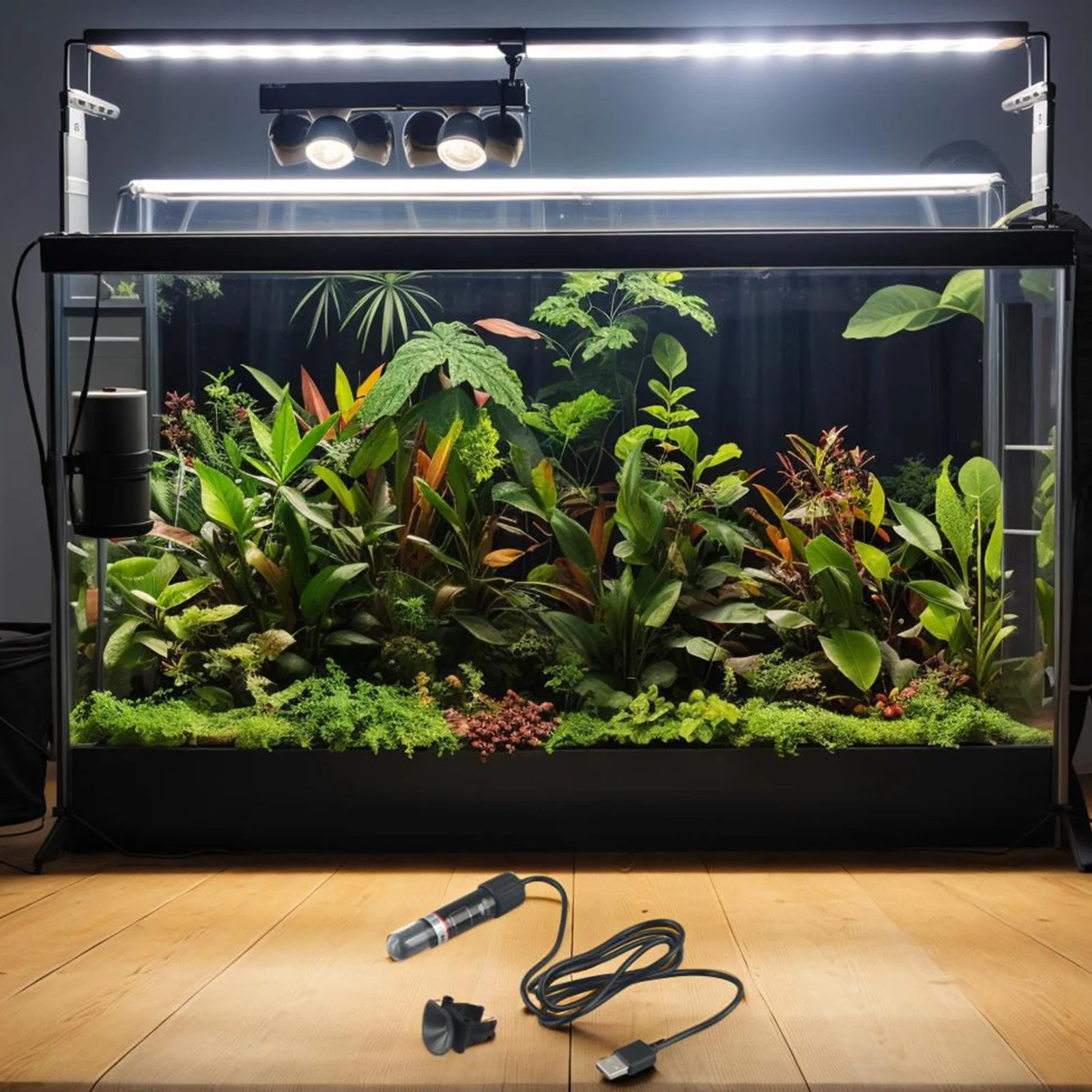 For Desktop Fish Tanks Small Aquarium Heater USB Fish Tank Heater 10W Power 8.5cm Length Black Gold Sand Filled