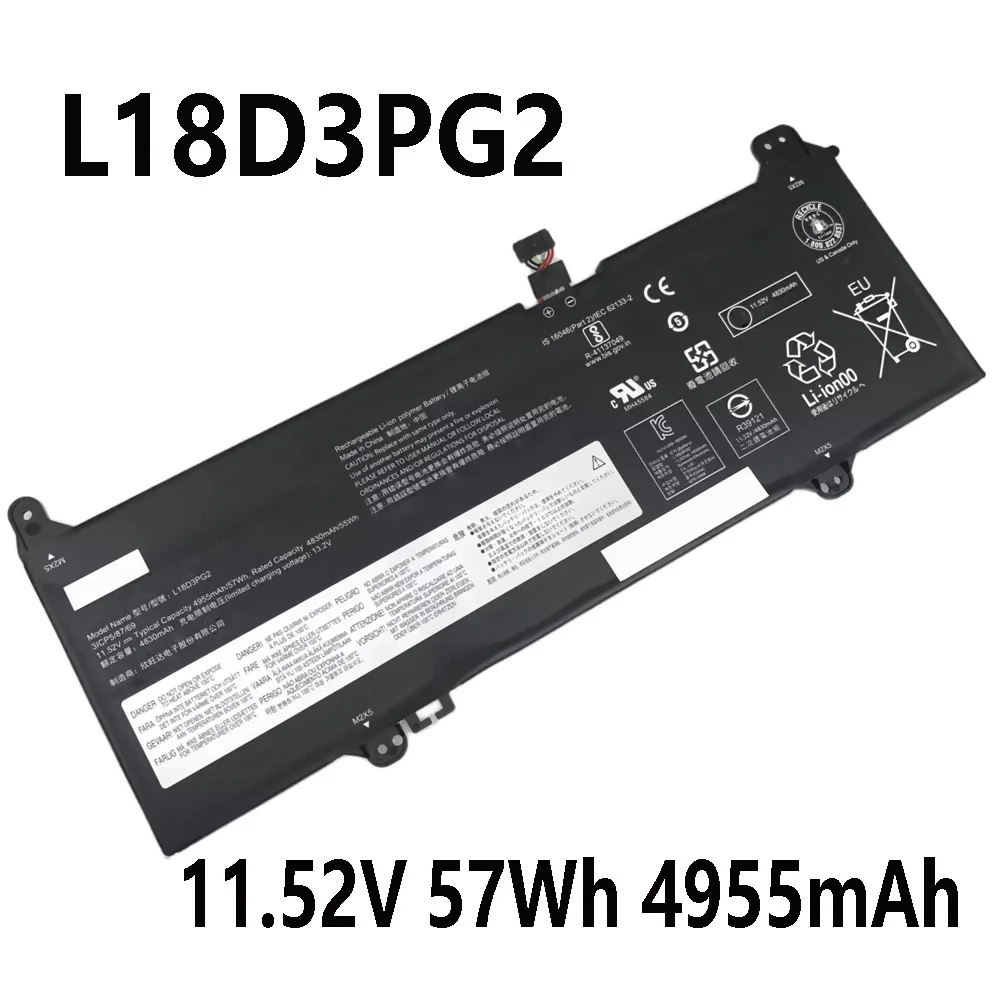 7XINbox L18D3PG2 L18L3PG2 L18M3PG2 11.52V 57Wh 4955mAh Laptop Battery For Lenovo Chromebook S345-14AST 14E