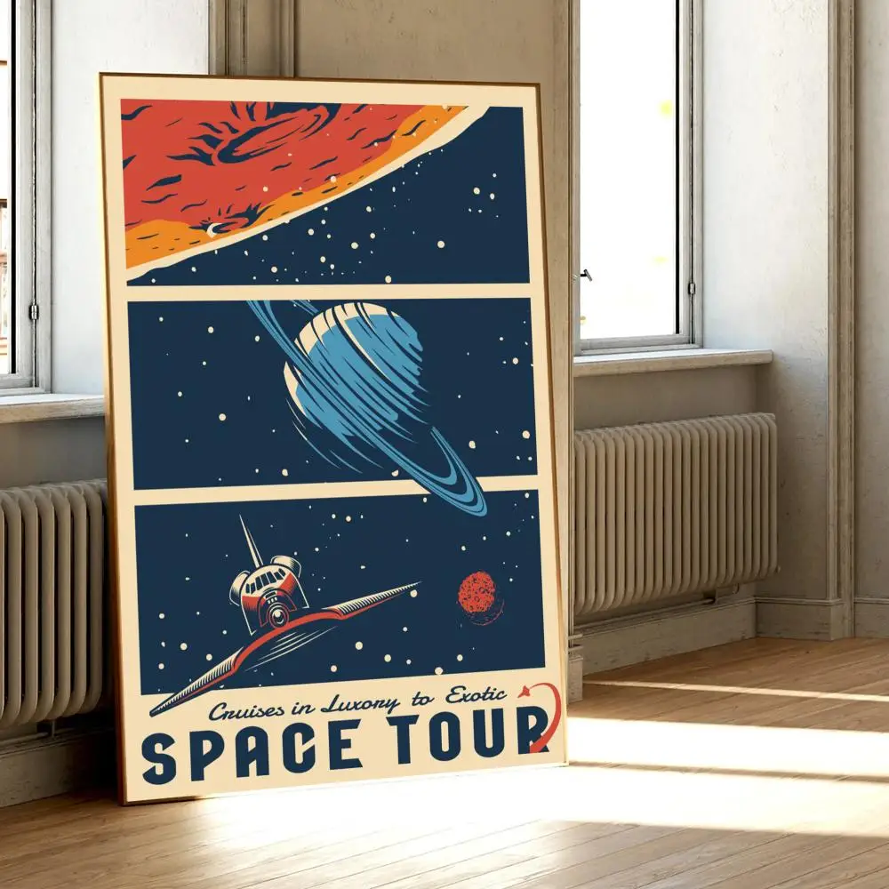 Vintage Space Retro Poster Classic Vintage Posters HD Quality Wall Art Retro Posters for Home Room Wall Decor