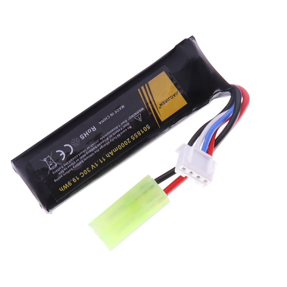 501855 11.1V 2000mAh 3S batteria Li-po per pistola per giocattoli ad acqua/parti automatiche di Paintball Rifle