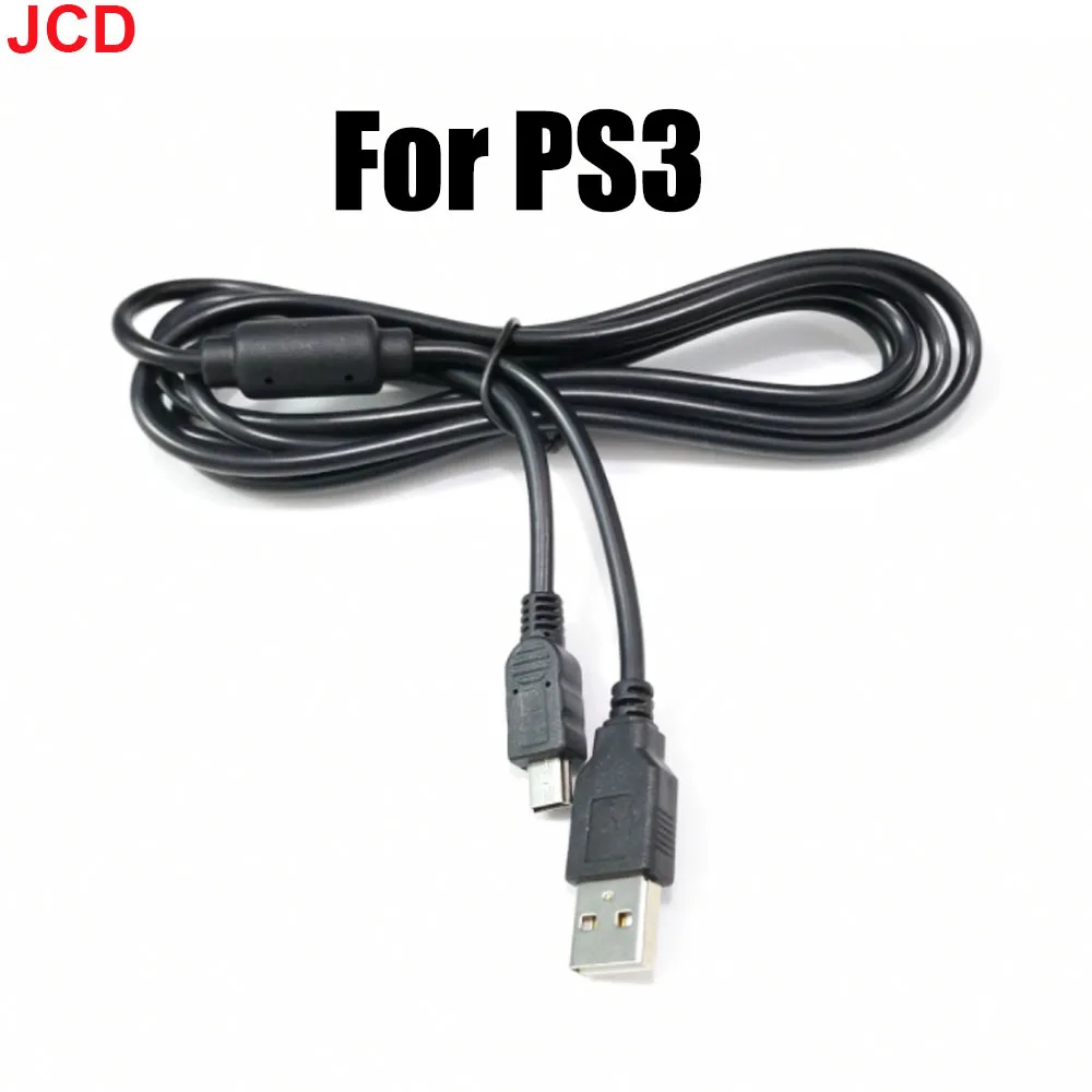 JCD 1pcs For PS3 1.8M USB Charge Cable for PS 3 Wireless Game Console Controllers Charing Cord Wire Line with Magnetic Ring