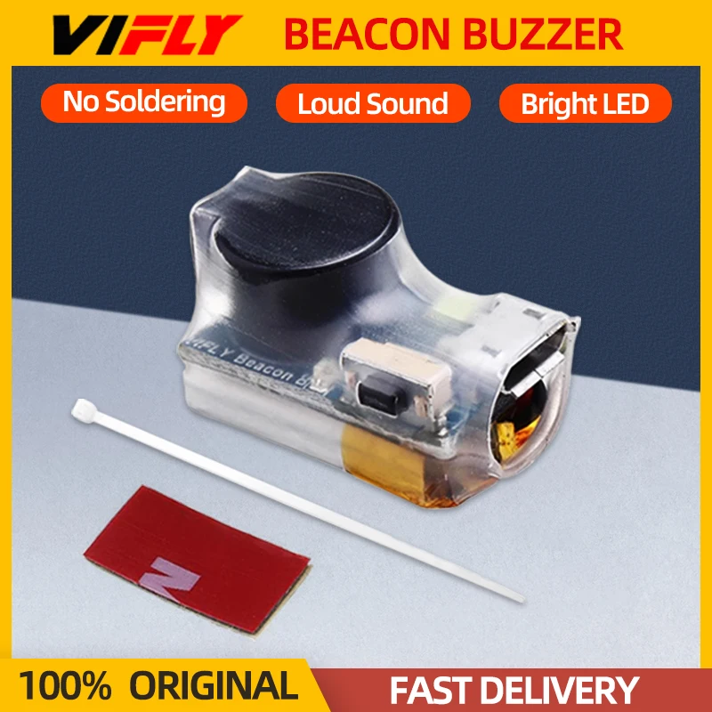 VIFLY Beacon Buzzer Bezprzewodowy alarm z własnym zasilaniem Lost Model Beeper LED 105dB dla samolotu RC FPV