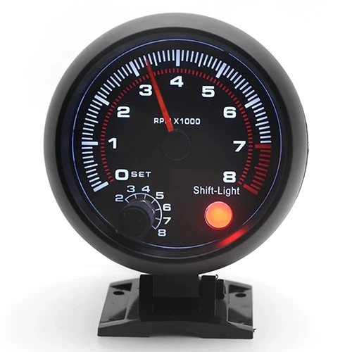 Imagen 1 del producto MEDIDOR DE RPM DE TACHOMETER NEGRO ELÉCTRICO DE 3,75"" / MEDIDOR AUTOMÁTICO/JAR NEGRO CON LUZ DE DESCUENTO 1-8 CYL