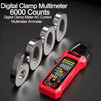 6000 counts digital clamp meter AC current multimeter ammeter voltmeter car Amp Hz capacitance NCV amperimetric clamp tool
