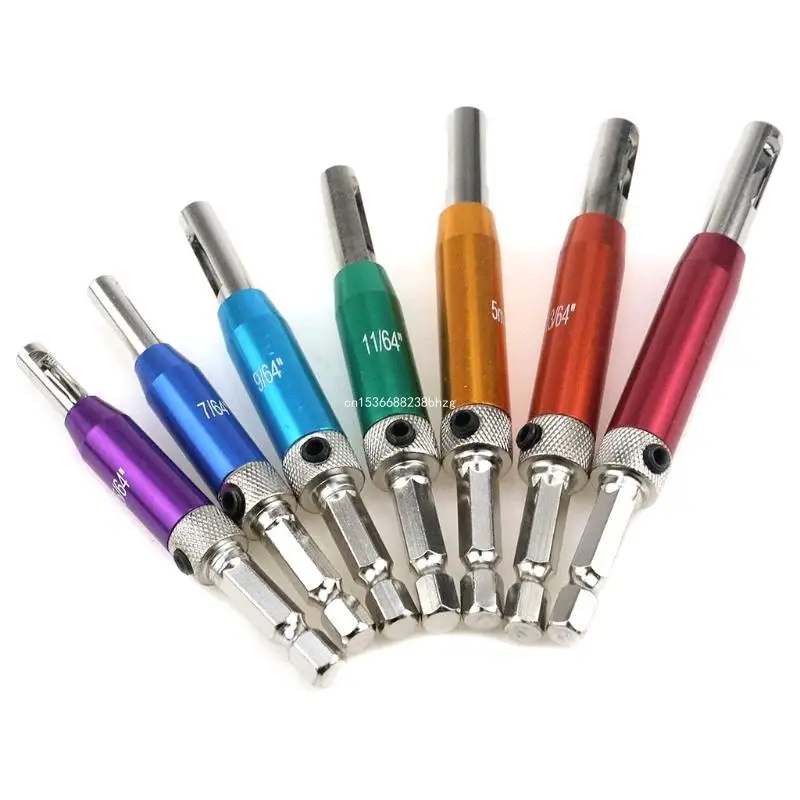 

8Pcs Self-centering Hinge Drill Bit Set Hinge Tapper Screw Hole Puncher Dropship