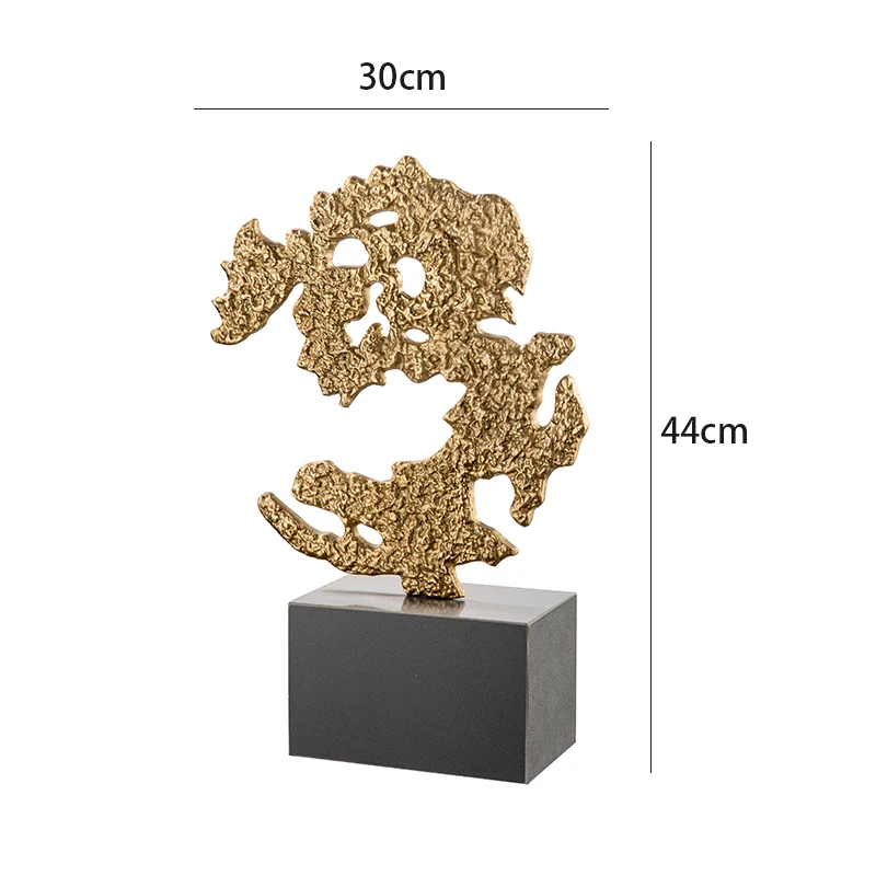 ديكور فندقي لمدخل الرخام الراقية، تصميم حديث، زخرفة مرجانية لسطح المكتب من النحاس الفاخر #6