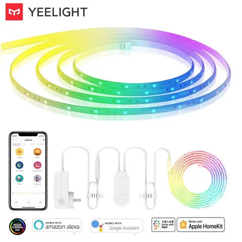 Global version Yeelight LED Smart Strip Light 1S 2m Long WiFi RGB Color LED Strip For Homekit Google Mijia Alexa  SmartThings