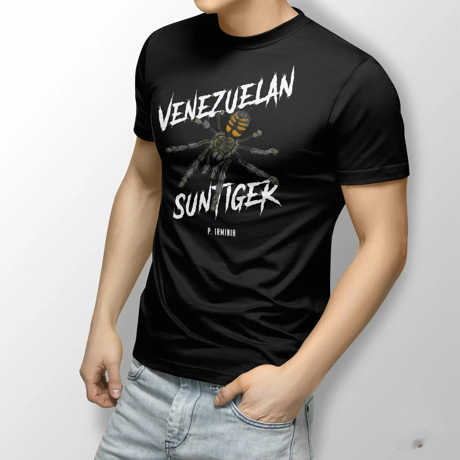 

Venezuelan Suntiger Tarantula Funny Insect Spider Mens T-Shirt. Summer Cotton Short Sleeve O-Neck Unisex T Shirt New S-3XL