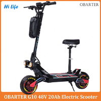 EU Stock OBARTER G10 48V 20Ah Battery Dual Motor 2*1200W 10inch Off-Road Tire Net Weight 40kg Obarter G10 Electric Scooter
