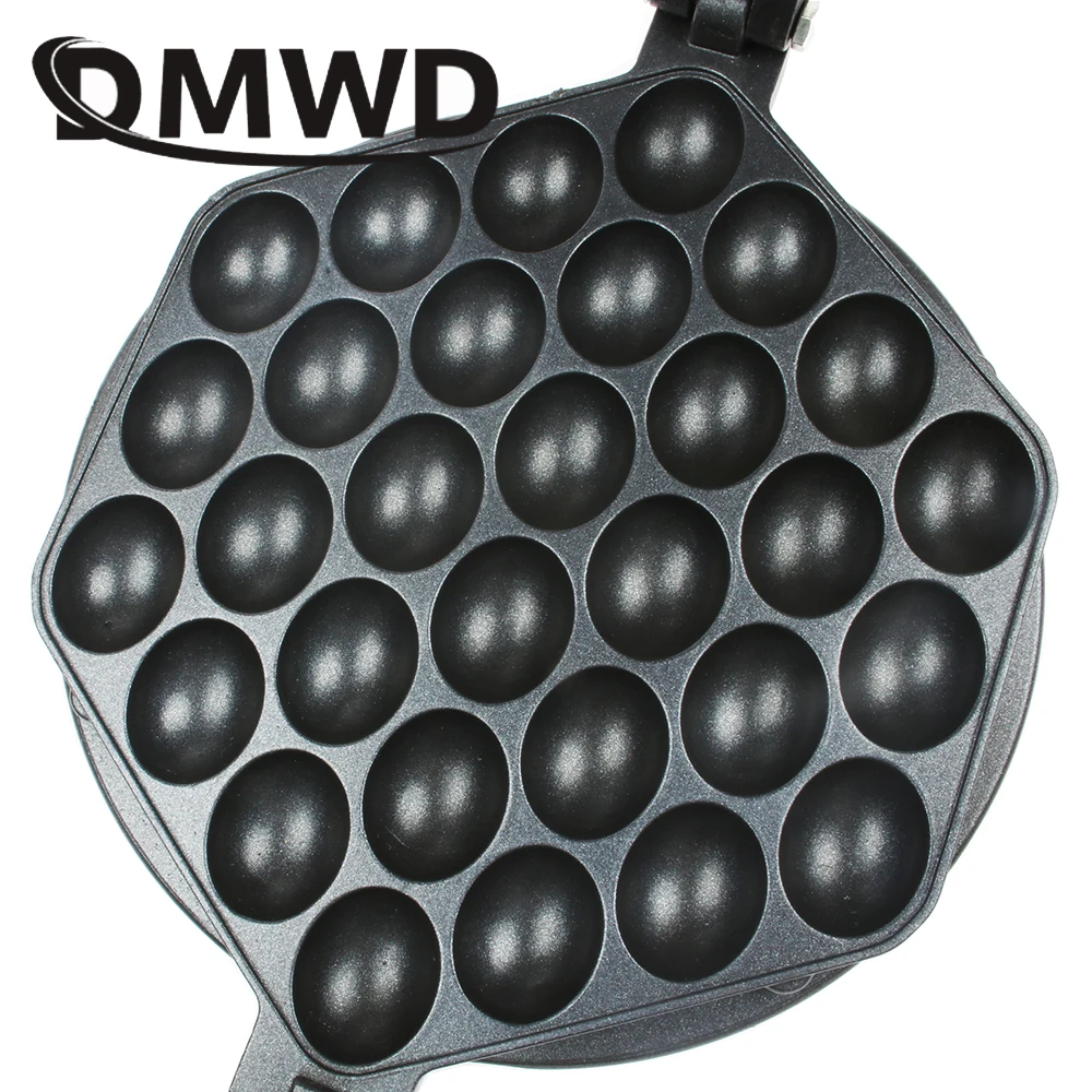 DMWD Commercial Hongkong Eggs Bubble Waffle Machine Mould Eggettes Roller Baking Pan Iron Eggettes Mold Muffin Non-stick Plate