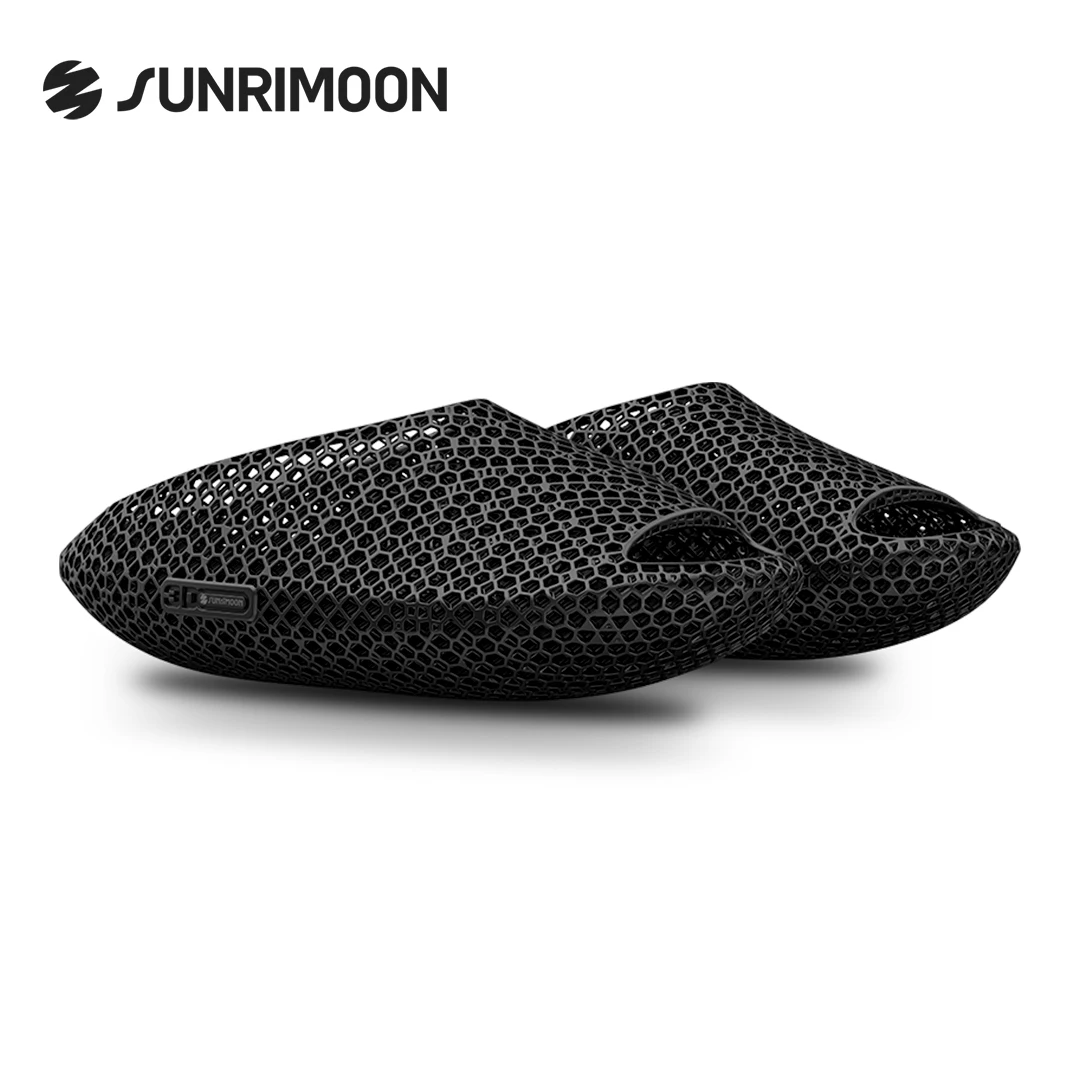 SUNRIMOON 3D printed thick soled sports slippers are lightweight and comfortable outdoor city breathable casual shoes
