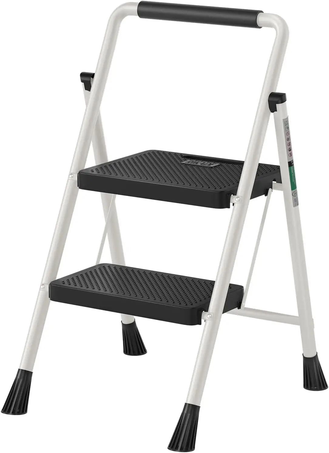 

2 Step Ladder, Folding Step Stool with Wide Anti-Slip Pedal, Lightweight, Portable Folding Step Ladder