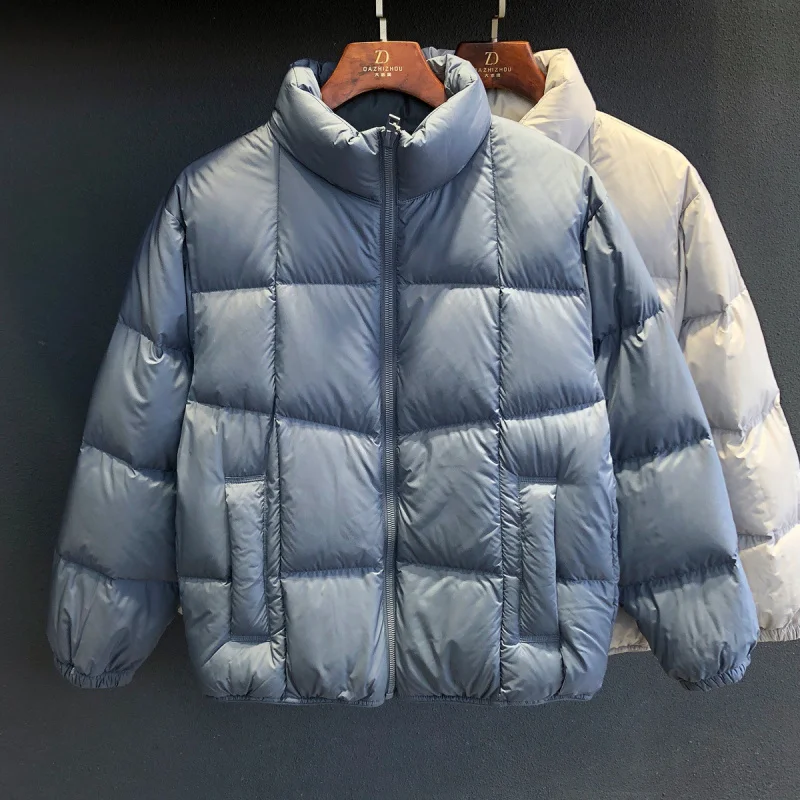 

Stand up down jacket, men's loose and versatile warm jacket, winter new fashion, simple and trendy outdoor clothes