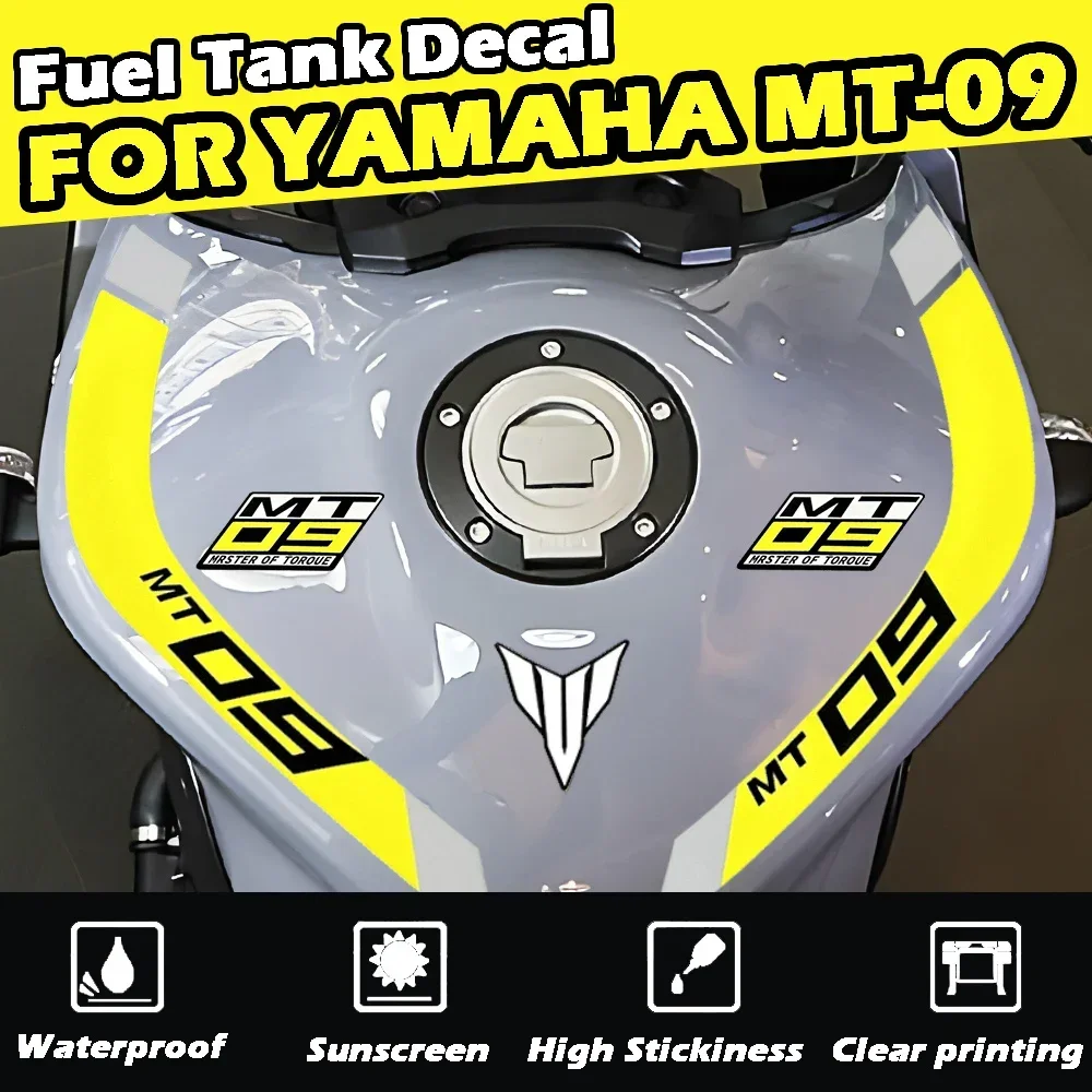 

Z/..For YAMAHA MT-09 MT09 Mt 09 FZ-09 FZ09 2014-2023 Motorcycle Fuel Tank Stickers Stripe Decals Accessories Waterproof Decorati