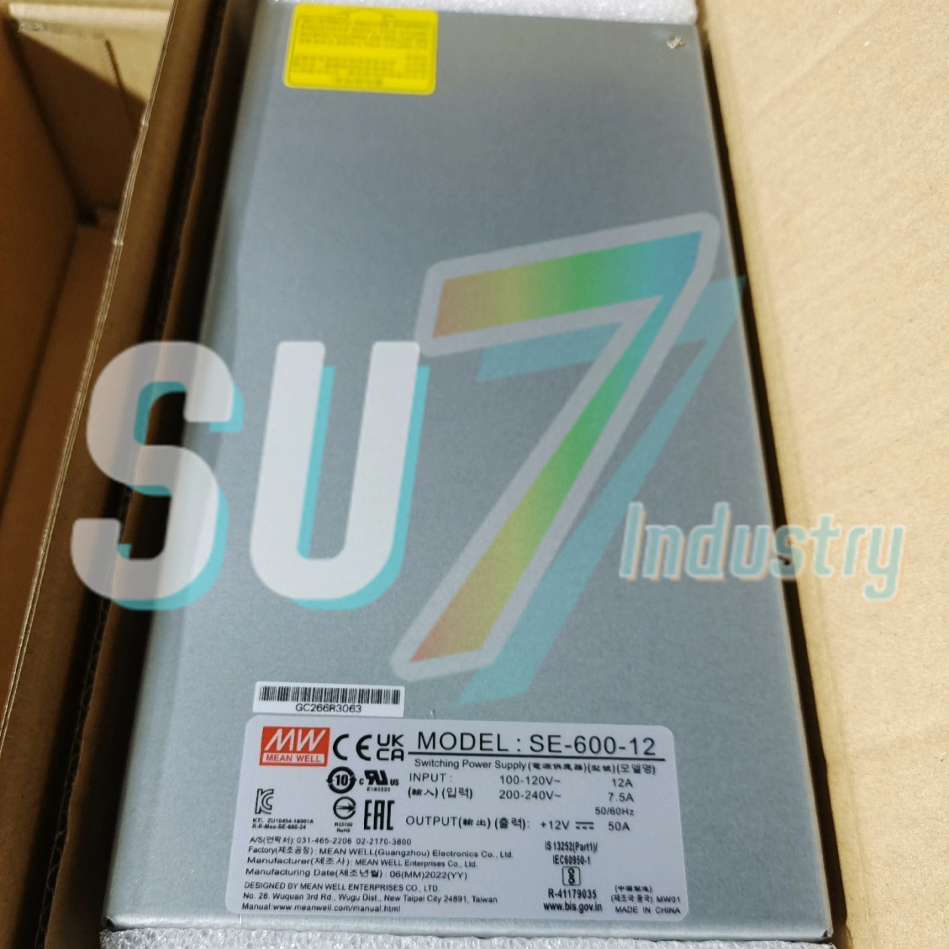 

New In Box switch power supply SE-600-12 | 12V SE-600-15 | 15V SE-600-24 | 24V SE-600-27 | 27V SE-600-36 | 36V