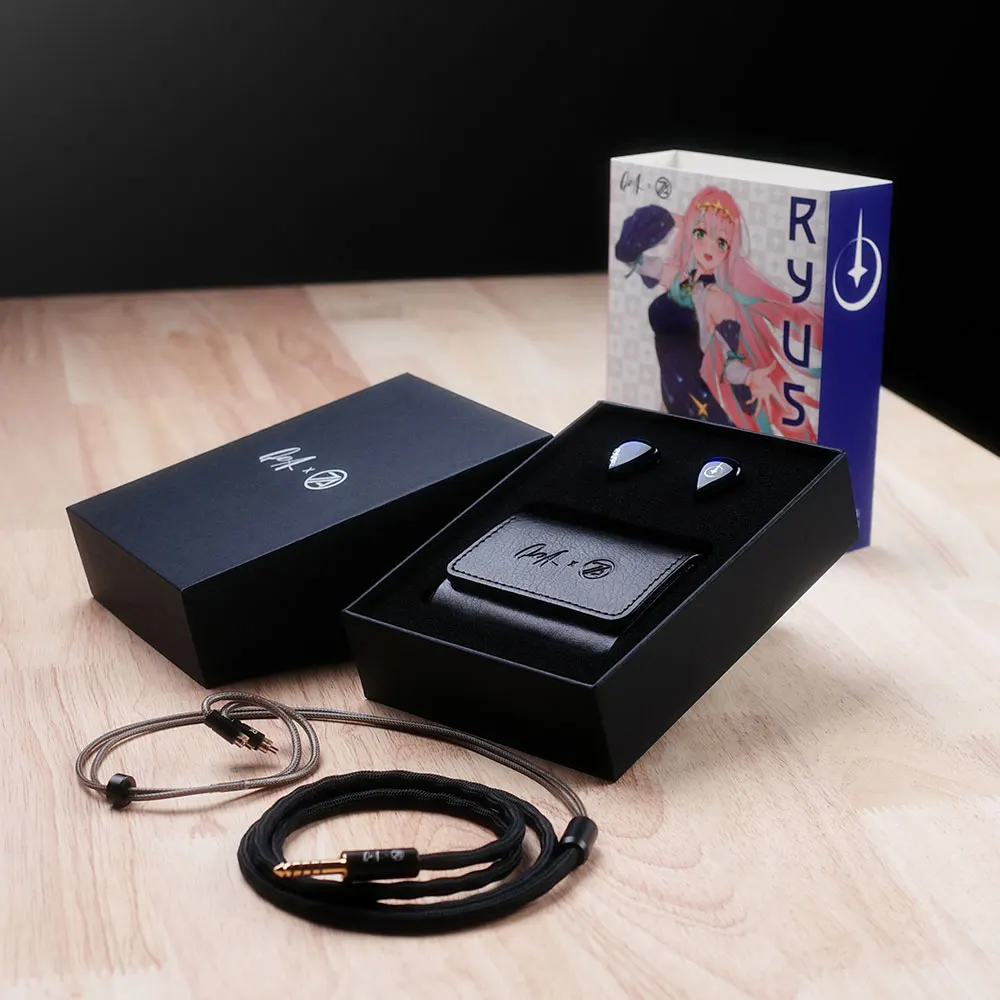New QoA X 7th Acoustics Ryusei Headphone Single Nano Gold Plated Dynamic Driver In Ear Earphones With HiFi Earbuds Cable Plug view 6