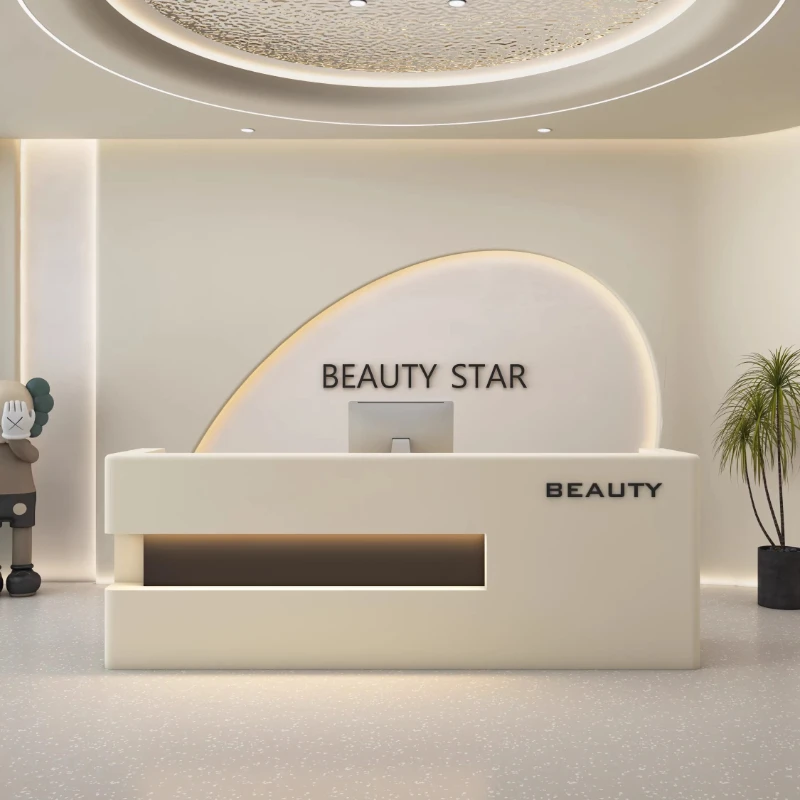 

Beauty salon clothing store reception counter baking paint design Customer center bureaux de travail schreibtisch furniture