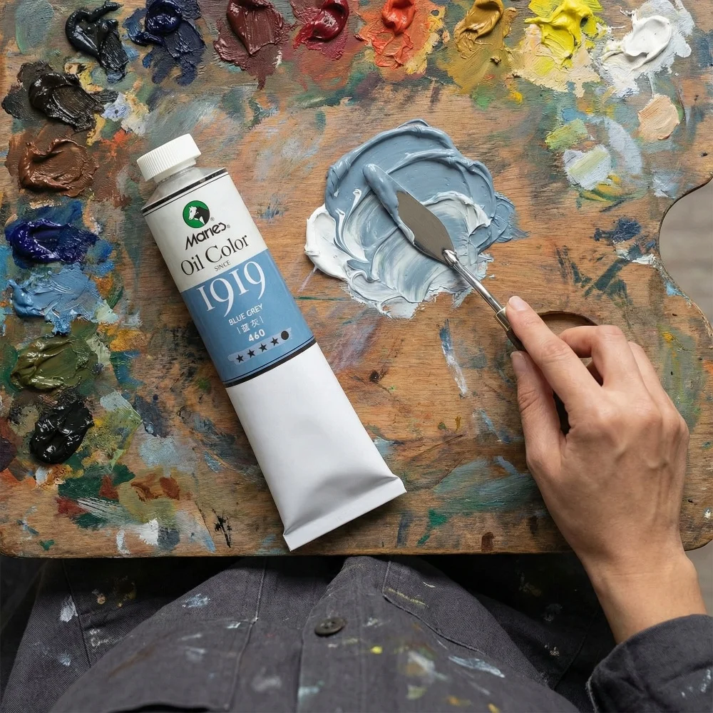Marie's Premium Artist Oil Paint 170ml Tube Rich Pigments for Canvas Stone Egg Ceramic Wood Portrait White