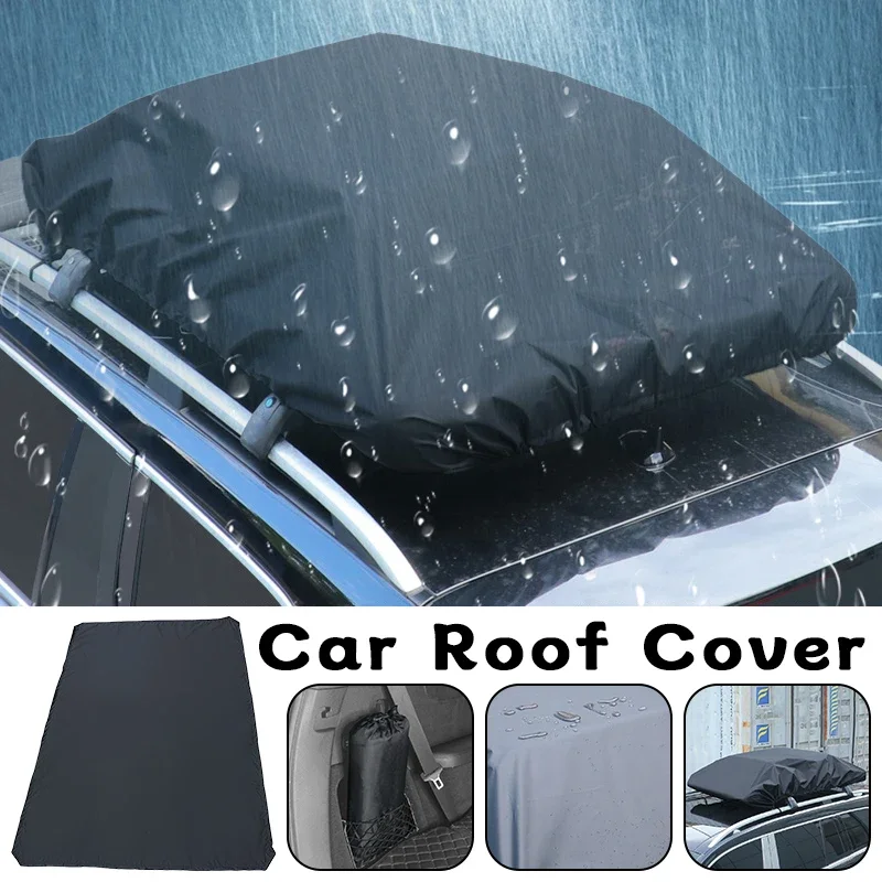 Waterproof Car Roof Cargo Bag 210D Oxford SUV Roof Top Luggage Carrier Cover Universal Rain Shield For Camping Travel Outdoor
