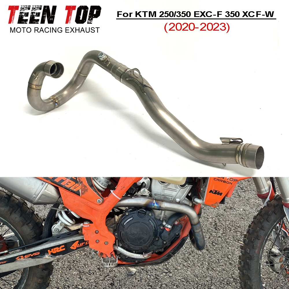 For KTM 250/350 EXC-F 350 XCF-W Exhaust Elbow Offroad Bike Titanium Alloy Front Link Pipe 350 exc-f 2020-2023 Tube 50.5MM - view 6