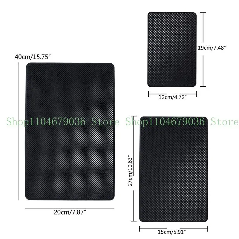 652f أسود سيارة داش القبضة حامل الهاتف المحمول مضاد للسيليكون لزجة وسادة لزجة