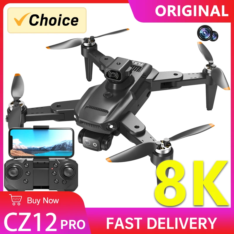 

CZ12 Mini Drone 4K Professional Quadcopter ESC HD Camera Wifi FPV Aerial Photography Foldable 8K RC Helicopter UAV Aircraft Toys