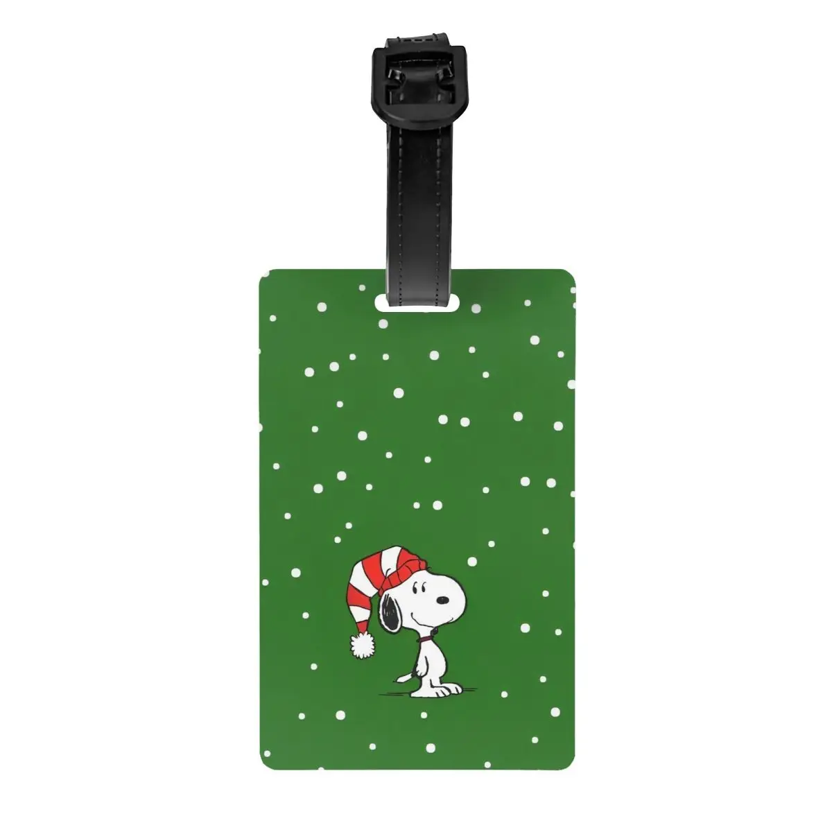 Luggage Tag Cute Cartoon Snoopy Christmas Portable Label Name ID Address Luggage Bag Case Tags for Unisex Baggage Name Tags Gift