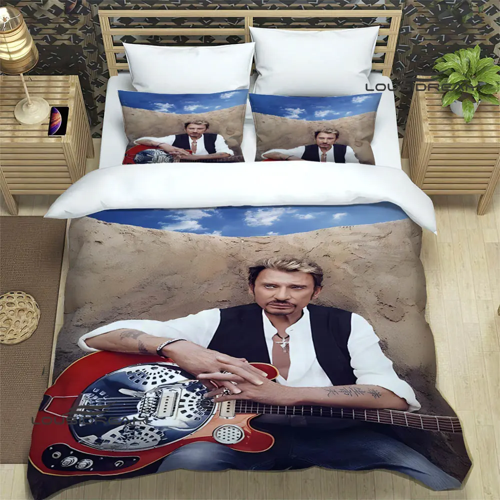 

rock star Johnny Hallyday Bedding Sets exquisite bed supplies set duvet cover bed comforter set bedding set luxury birthday gift