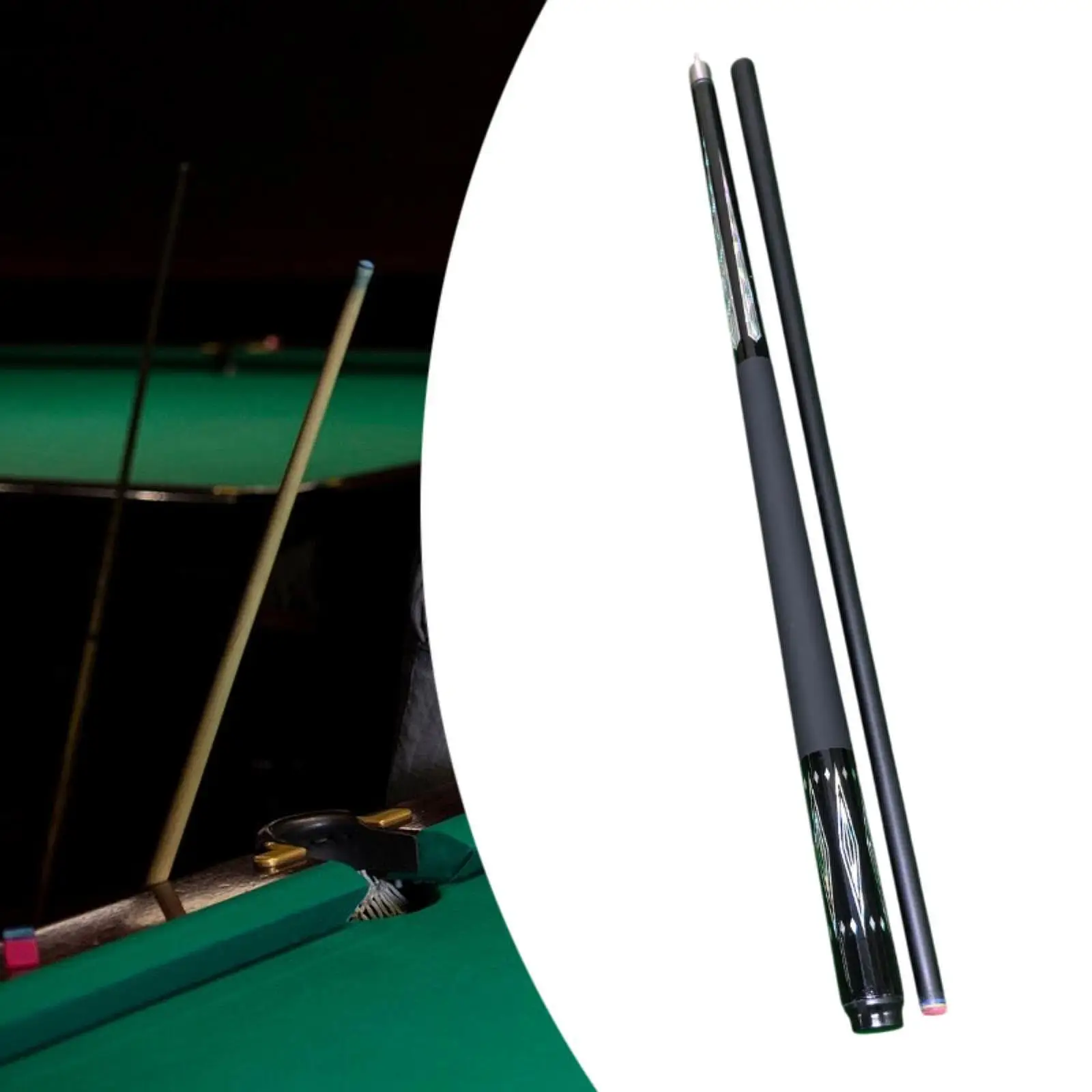 

Billiard Supplies Carbon Pool Cue Stick 13mm Tip Durable Detachable Professional Equipment for Men Women Training