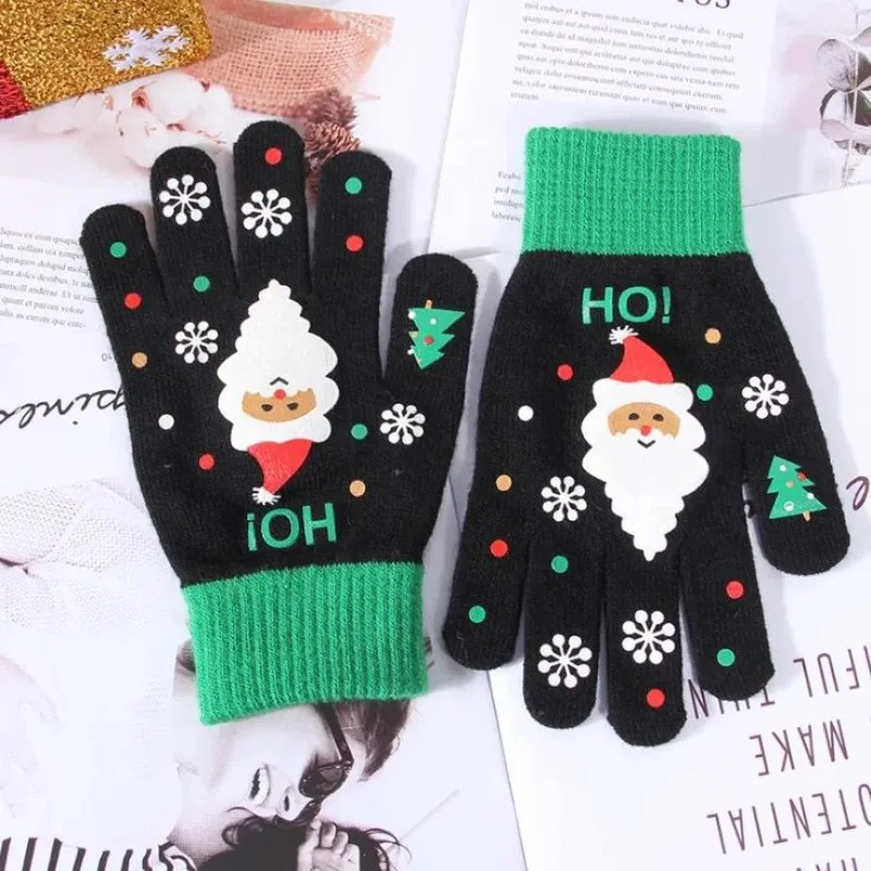 

Thickened Thermal Knitting Gloves Women Winter Touchscreen Christmas Gifts Coldproof Riding Gloves for Students Adult