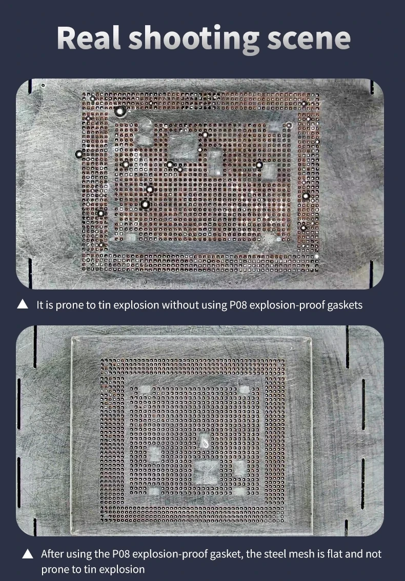 Lanrui P08 Explosion-proof Tin Gasket White Protection Glass Prevent The Tin Balls To Burst BGA Solder Phone Repair Tool