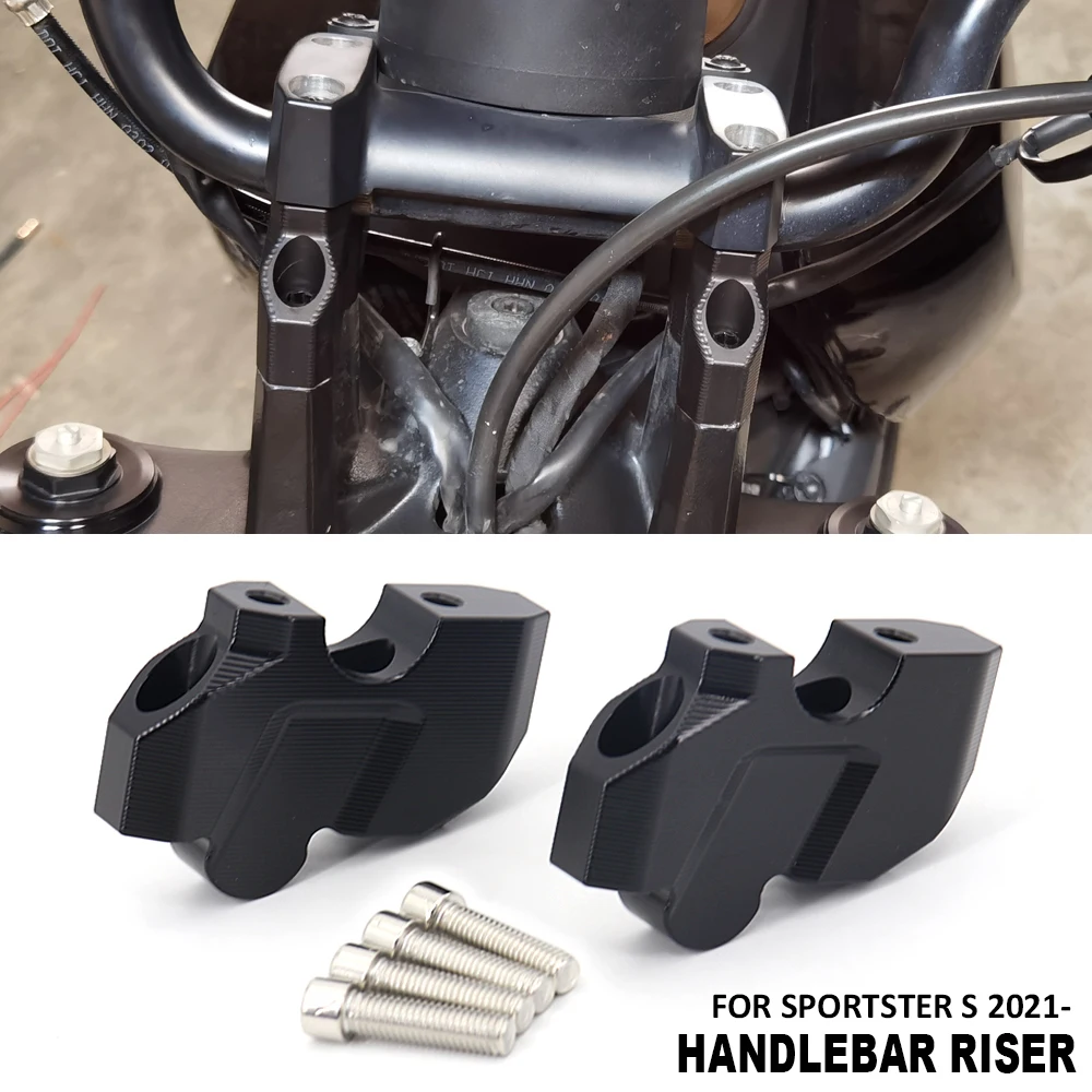 Motorcycle Accessories Aluminum Handlebar Riser Bar Mount Handle Clamp Extension Block For SPORTSTER S For Sportster S 2021-2022