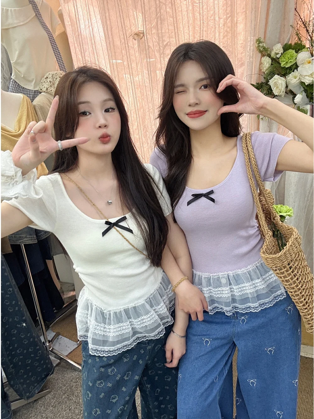 

Summer Pure Desire Short Sleeve T-Shirt Women's Fashionable Slim Fit round Neck Top Trendy Shoulder Length Short Style