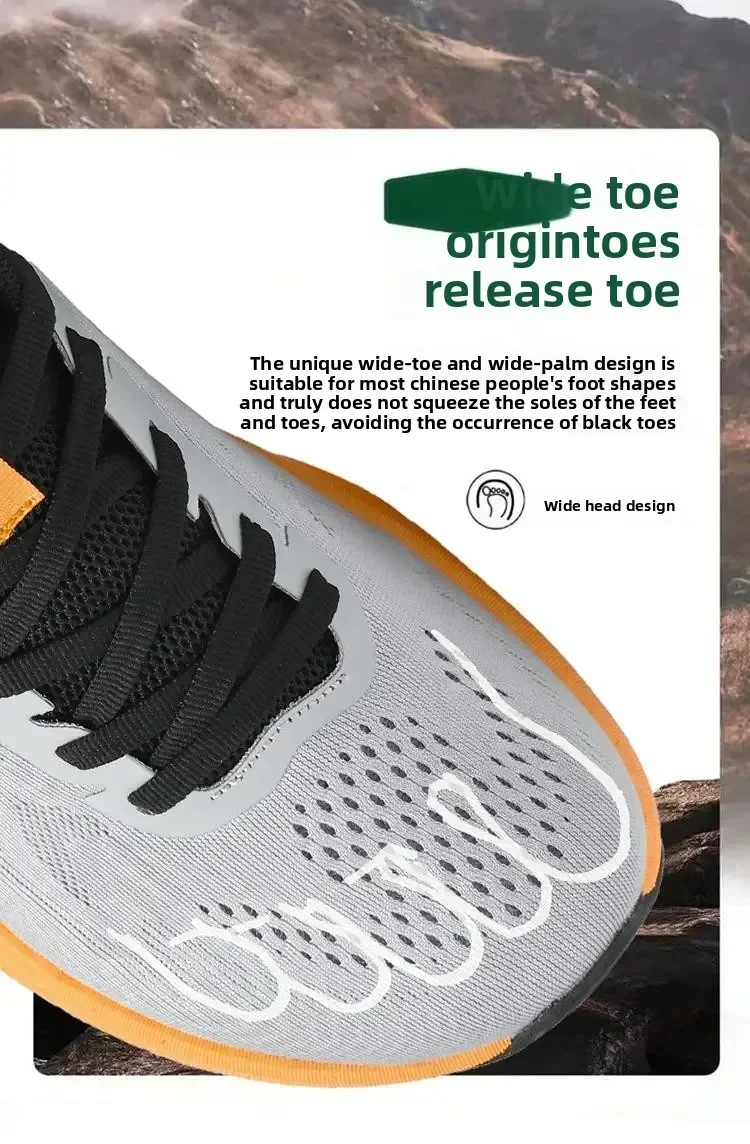Herren-Laufschuhe mit breiter Passform, Komfort-Wanderschuhe für Damen, Unisex Atmungsaktives Mesh, Rutschfeste Dämpfung Trainingsschuhe – Detail 4