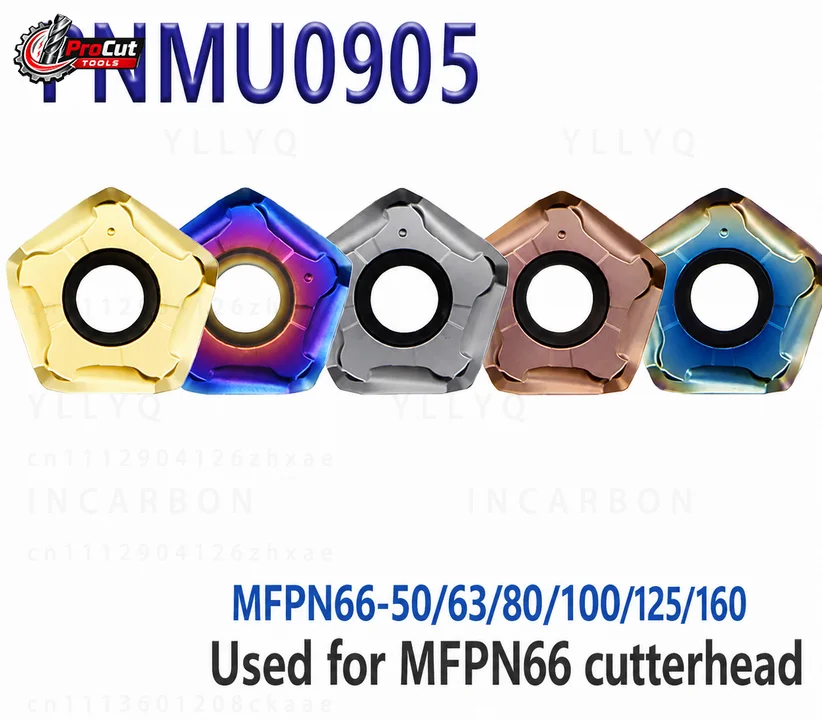 PNMU09 PNMU0905XNER Double Sided Pentagonal PNMU Insert, XNER Carbide Insert for MFPN66 Cutter Head