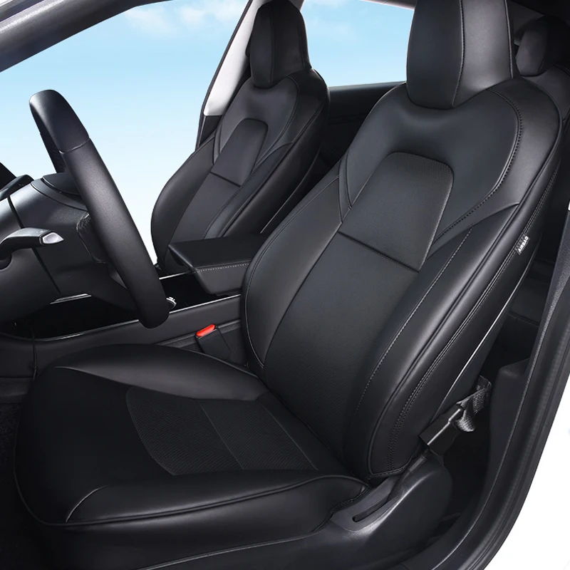 Luxury Custom Fit Seat Covers For Tesla Model 3 Tesla Model Y Full Set Wrap Waterproof Slip-on Accessories 2023 2022 2021 2020 image 3