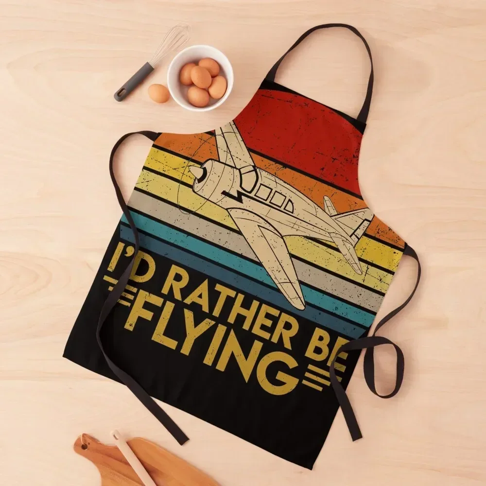 

I'd rather be flying Apron Barista Kitchen Front Apron