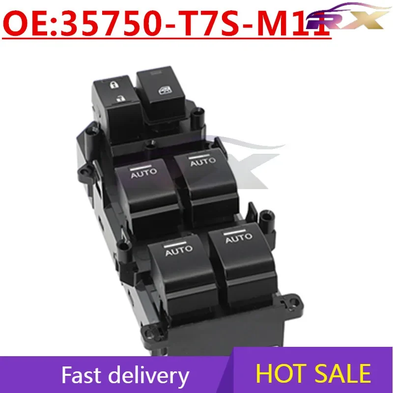 NEW:35750-T7S-M11  Power Window Master Control Switch For Honda Spirior