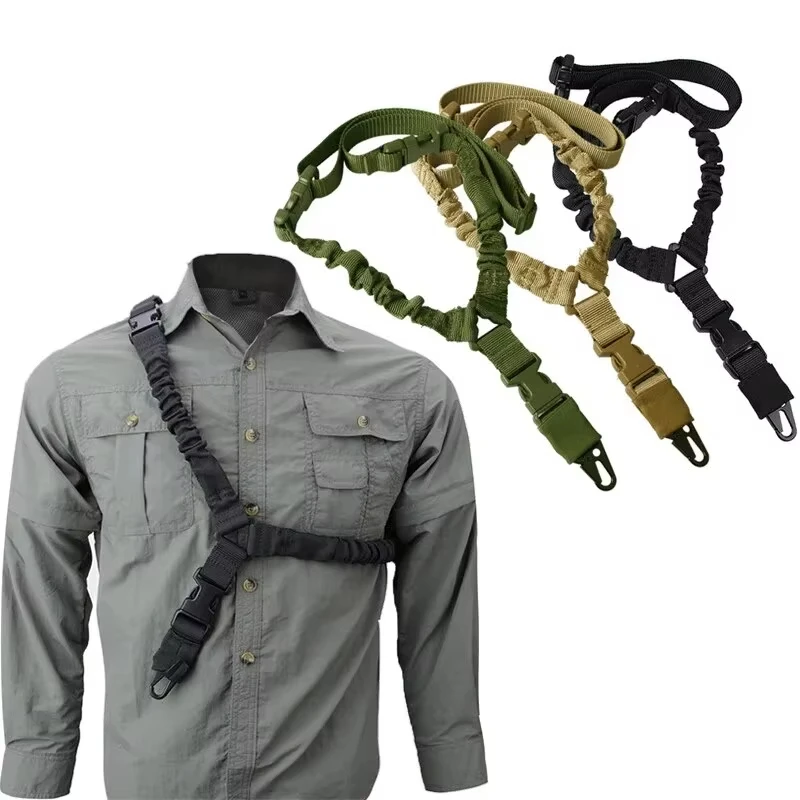 DIZETION A Nylon Tactical Single-Point Sling With A Quick-Adjust Buckle, Suitable For Hunting And Outdoor Activities.