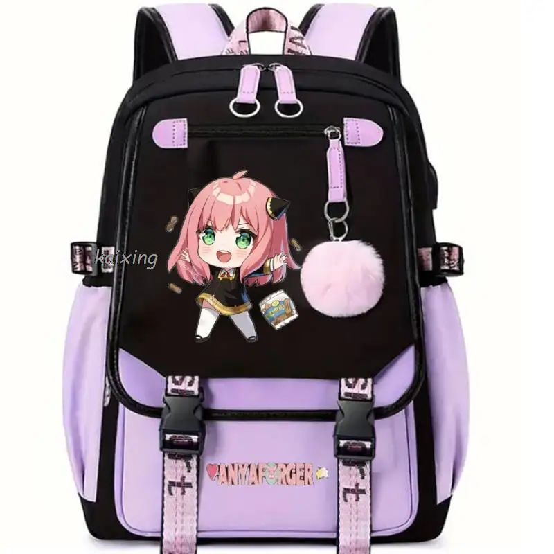 MINISO Hot Anime Spy X Family Rucksack Mädchen Laptop Rucksack Student Schulter Schultasche Schultasche Akademie Rucksack Mochilas