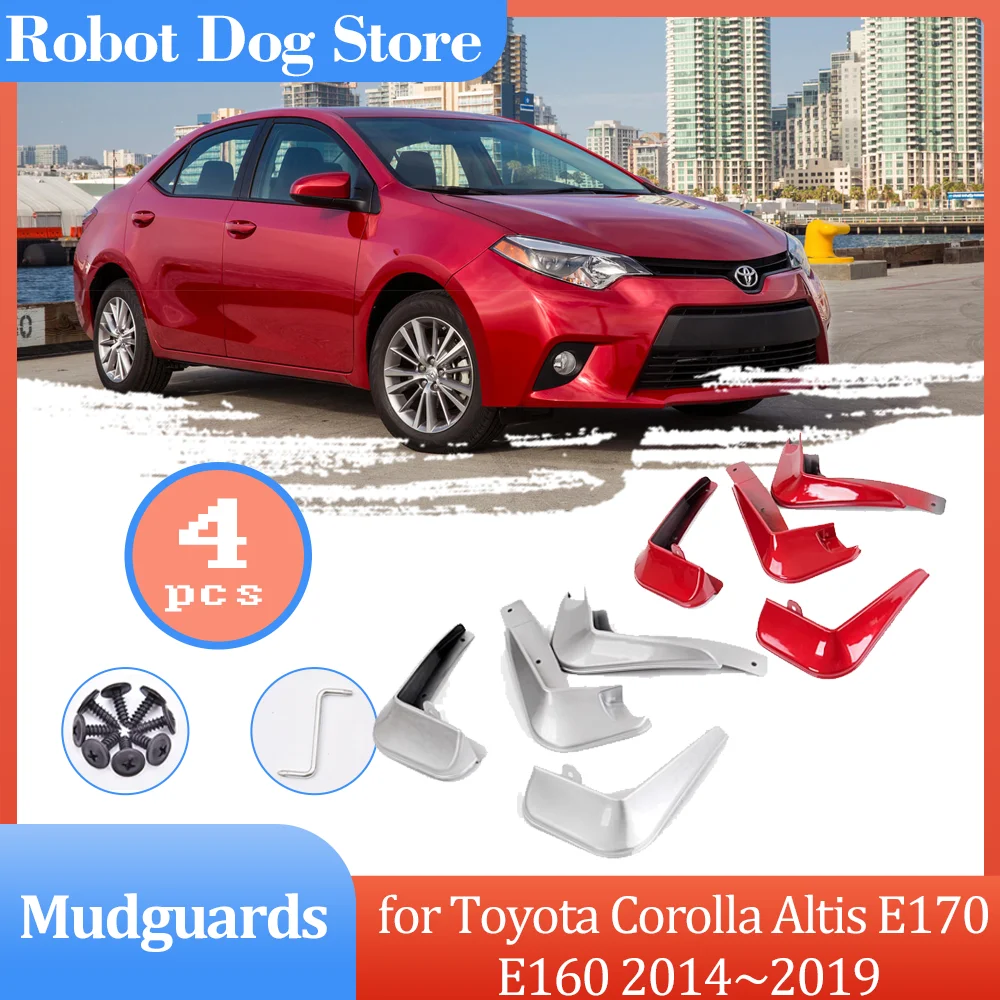 4pcs Car Mudguards for Toyota Corolla Altis E170 E160 2014~2019 Mud Flaps Splash Guards Cover Spoiler Fender Flare Accessories