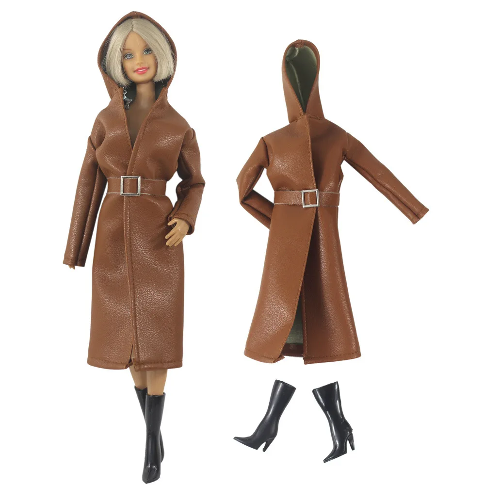 Leather Fashion Suede   Outfit Set for 30cm BJD Barbie Blyth 1/6 MH CD FR SD Kurhn Doll Clothes Girl Figure Toy Accessories