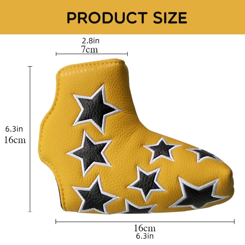 Star Pattern PU Leather Golf Iron Club Head Cover Wedges Iron Club Protective Headcover Putter Protector Golf Supplies