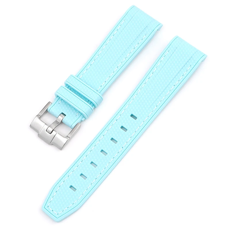 Horlogeband voor Omega X Swatch Joint MoonSwatch band voor Seamaster 300 heren dames 20 mm rubberen siliconen gebogen uiteinde polsband
