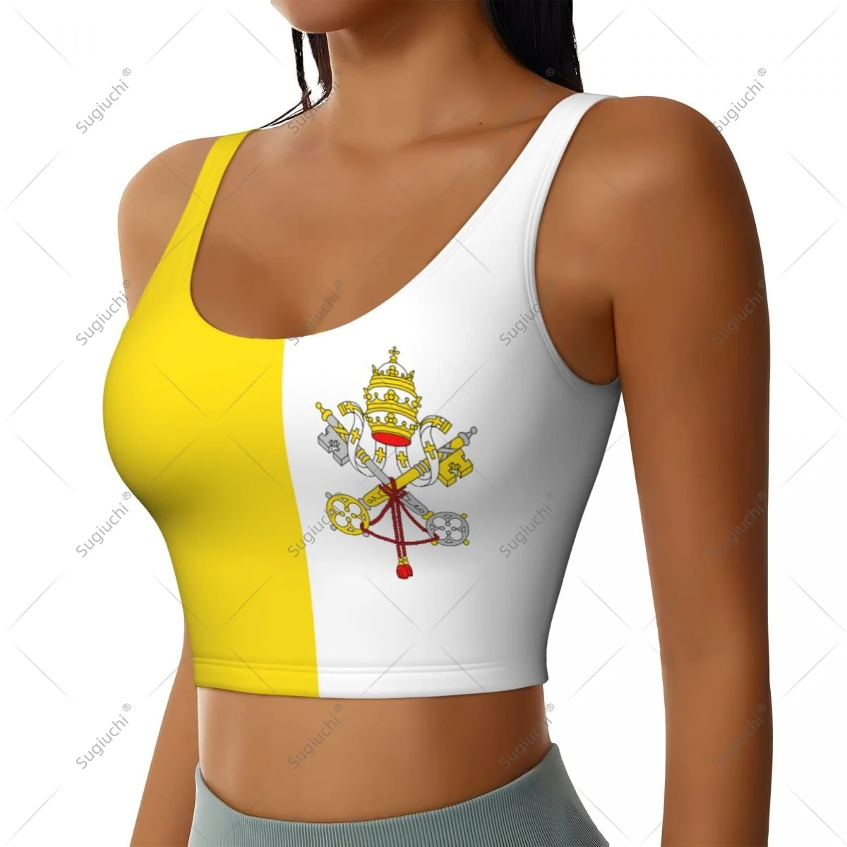 Vatican City Flag Women Girl Activities Sports Vest for Female Yoga Vest Workout Vest Lightweight Trendy