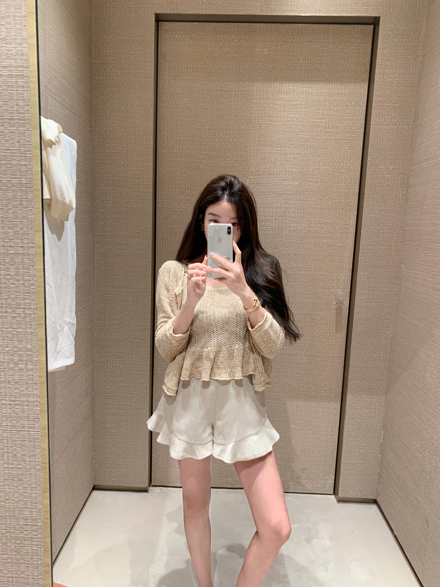 

High Waist Wide Leg ort Pants Women's Bloomer Skort Garden Par Irregular Hem Gored Skirt Casual Trousers by Garden of Angels